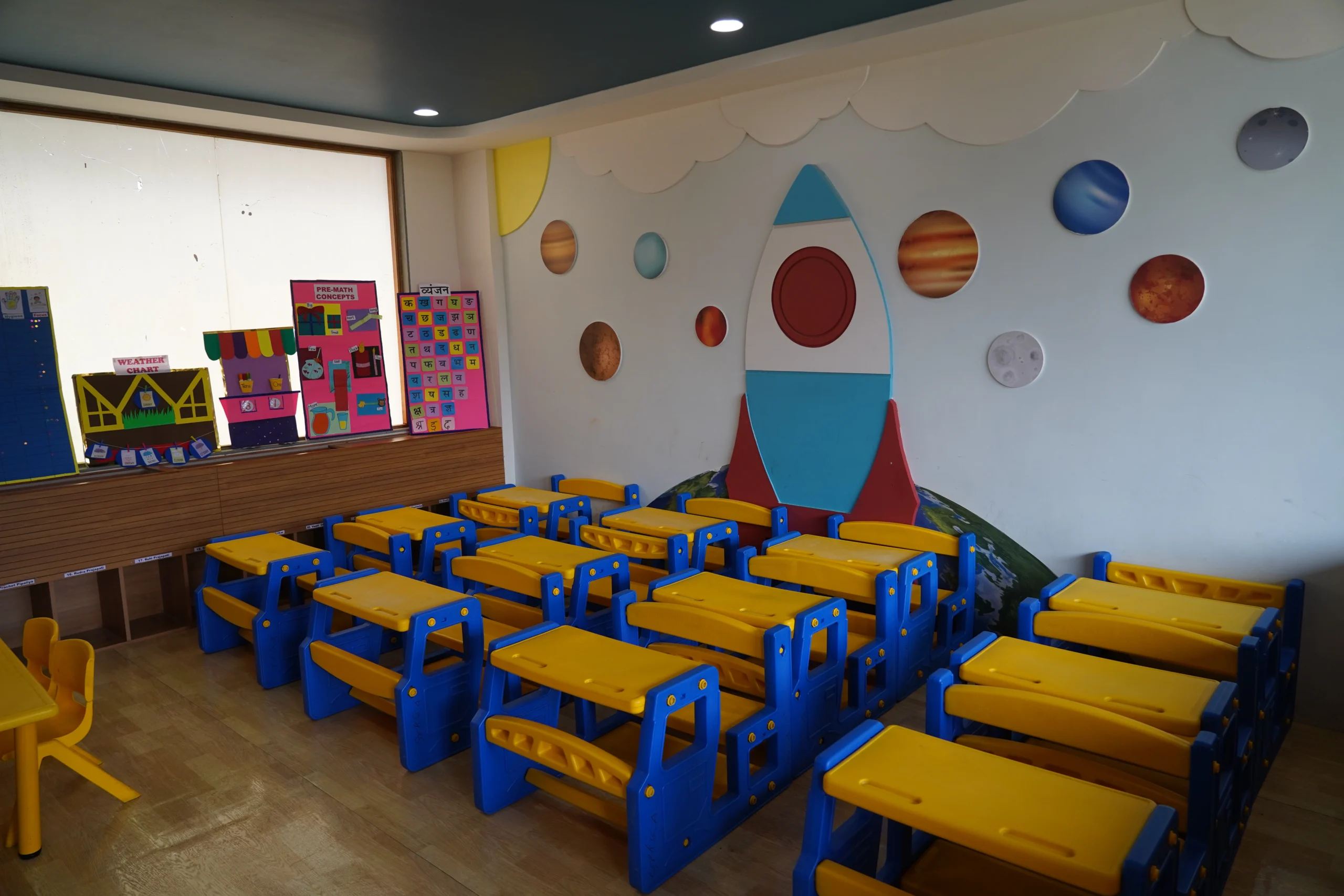 Preschool classroom at Discoveryland South Bopal Ahmedabad